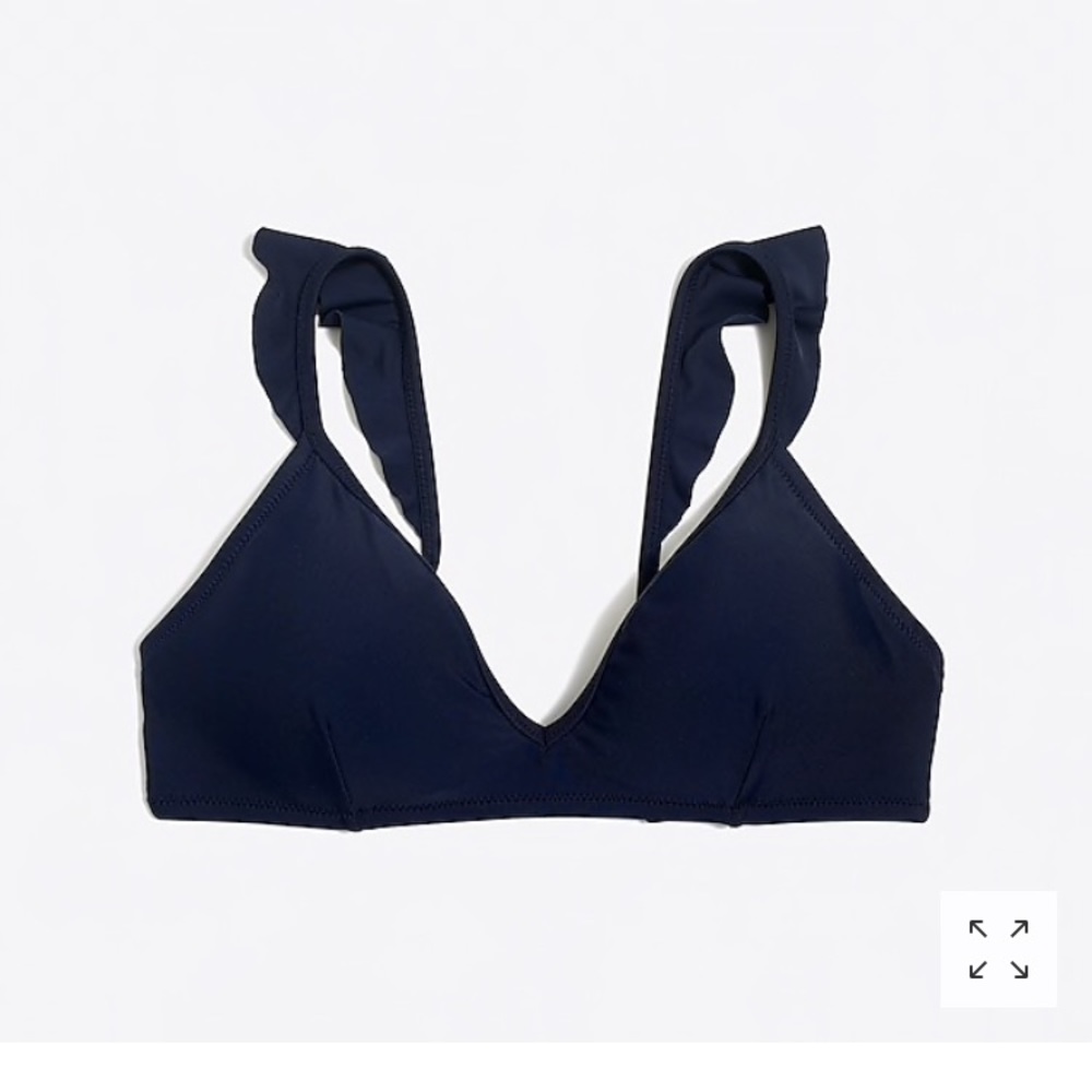Ruffle shoulder bikini top